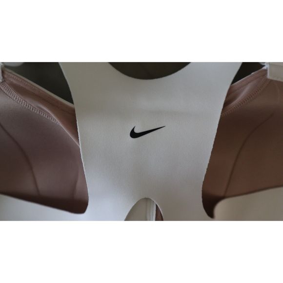 Nike Alpha Women Sz 2XL (A-B) White High-Support Padded Zip-Front Sports Bra $72 - Picture 4 of 8
